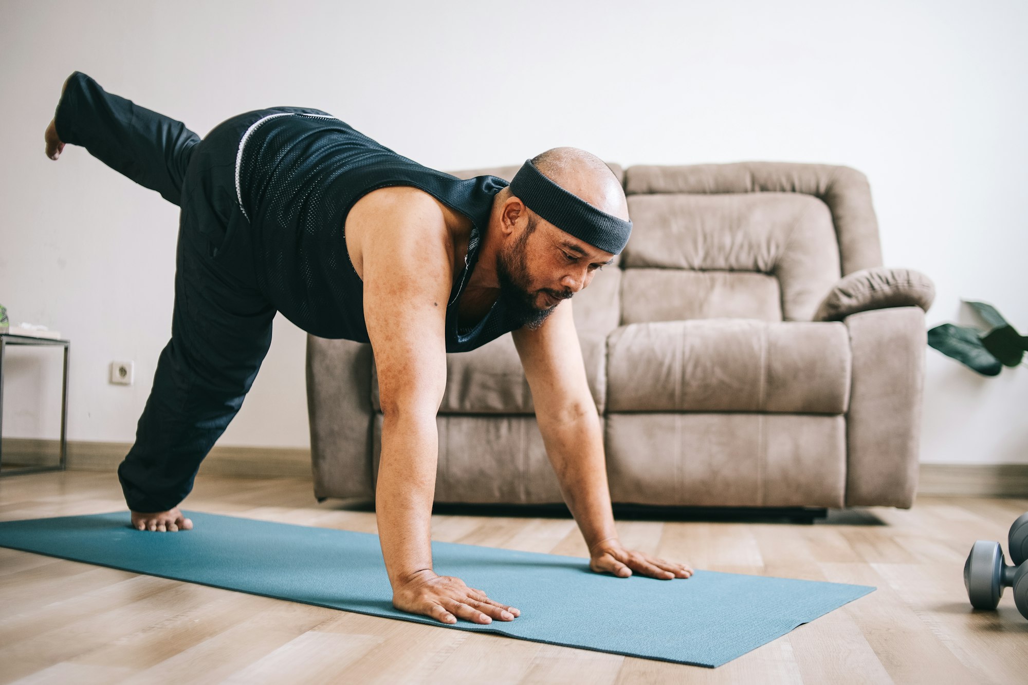 Fat Man Doing Yoga